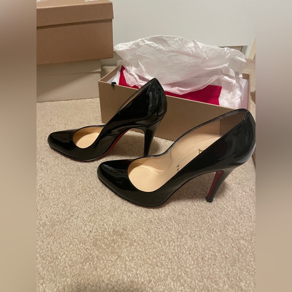 Louboutin black heels, size 37